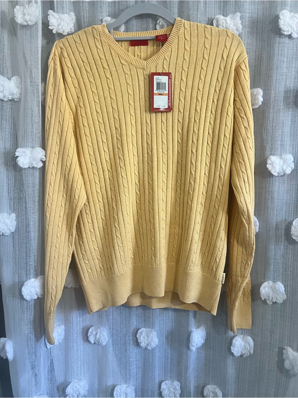 IZOD Men's Crewneck Cable Knit Sweater - Yellow